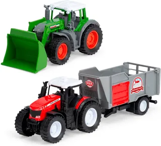 Spielzeug-Traktor Farm Set, (Set, 3-tlg) från Dickie Toys i Grön, Röd – produktbild 2 av 5