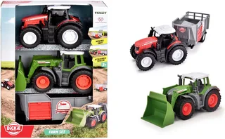 Spielzeug-Traktor Farm Set, (Set, 3-tlg) från Dickie Toys i Grön, Röd – produktbild 1 av 5
