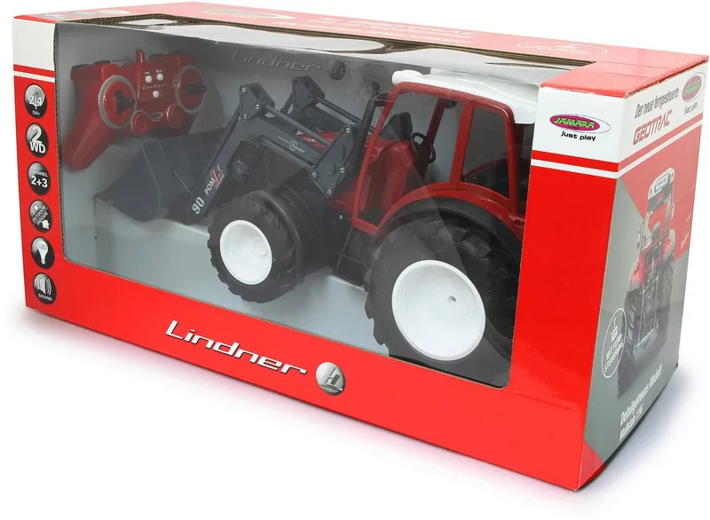 RC-Traktor Lindner Geotrac mit Frontlader, mit Licht und Sound von Jamara in Rot – Produktfoto 2 von 5