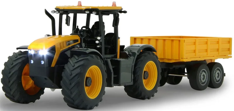 RC voertuig Landbouwvoertuigen - 405305 RC Tractor JCB Fastrac met Kieptrailer - 2,4GHz RC Model Kant en Klaar - 1:24 van Jamara in Geel – productfoto 4 van 5