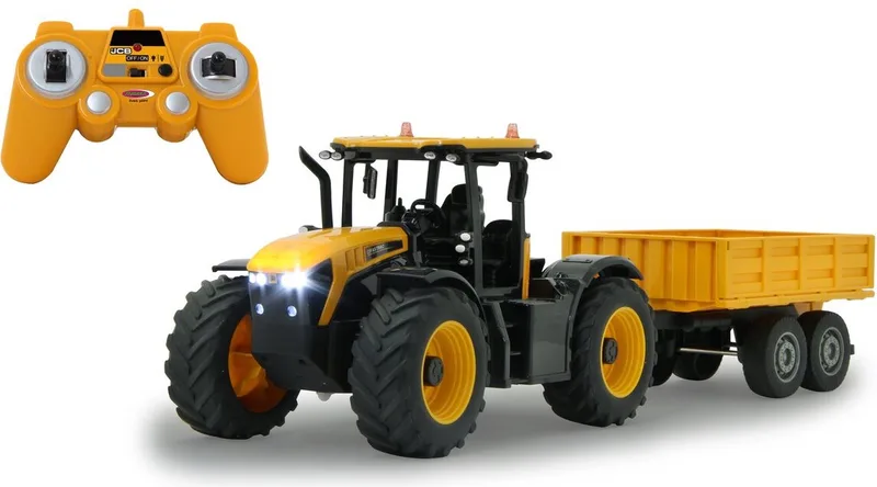 RC voertuig Landbouwvoertuigen - 405305 RC Tractor JCB Fastrac met Kieptrailer - 2,4GHz RC Model Kant en Klaar - 1:24 van Jamara in Geel – productfoto 1 van 5