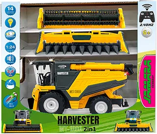 Véhicule agricole RC 405310 Moissonneuse-batteuse RC MT-1000 pour blé et maïs avec fumée et grains de jeu, 2,4GHz, prêt à rouler, 1:24 de Jamara en Jaune – photo du produit 2 sur 5