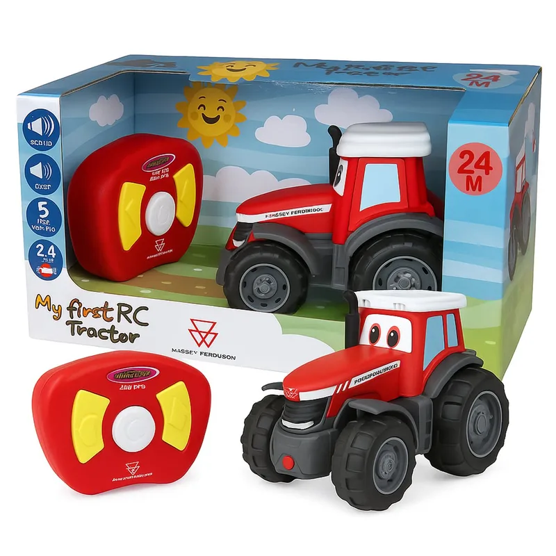 RC voertuig Landbouwvoertuigen - 405321 My First RC Tractor Massey Ferguson met geluid - 17,6cm - 2,4GHz RC Model Kant en Klaar van Jamara in Rood – productfoto 1 van 5