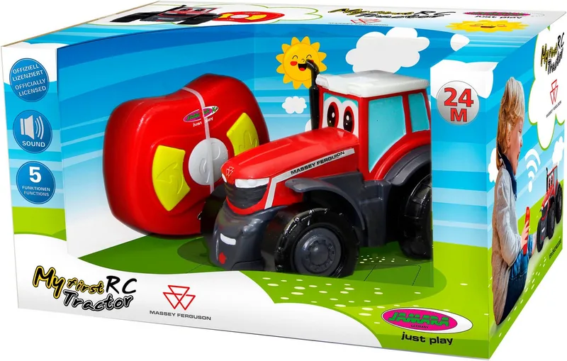 RC voertuig Landbouwvoertuigen - 405321 My First RC Tractor Massey Ferguson met geluid - 17,6cm - 2,4GHz RC Model Kant en Klaar van Jamara in Rood – productfoto 2 van 5