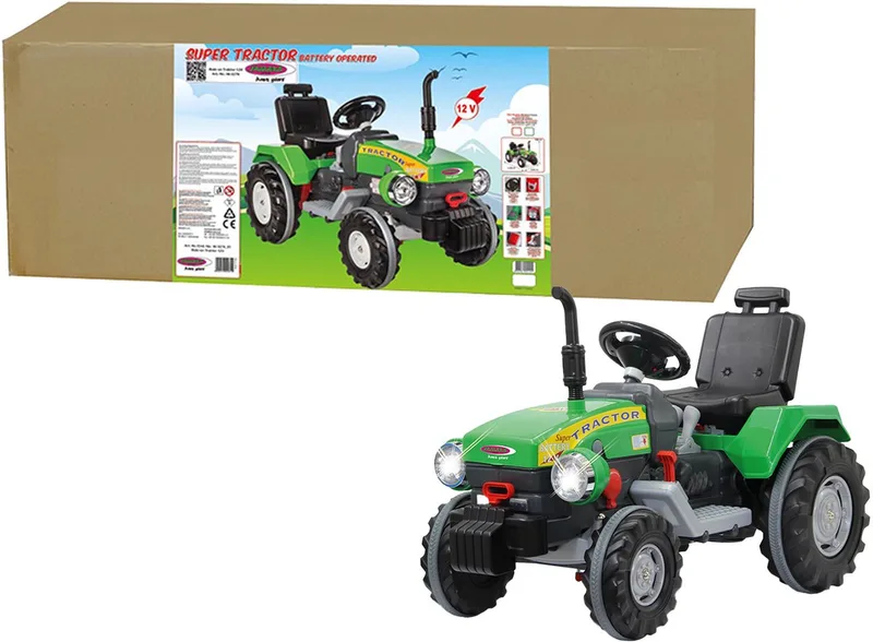 Tracteur à enfourcher, jouet électrique pour enfants, Power Drag, véhicule à batterie 12 V de Jamara en Vert – photo du produit