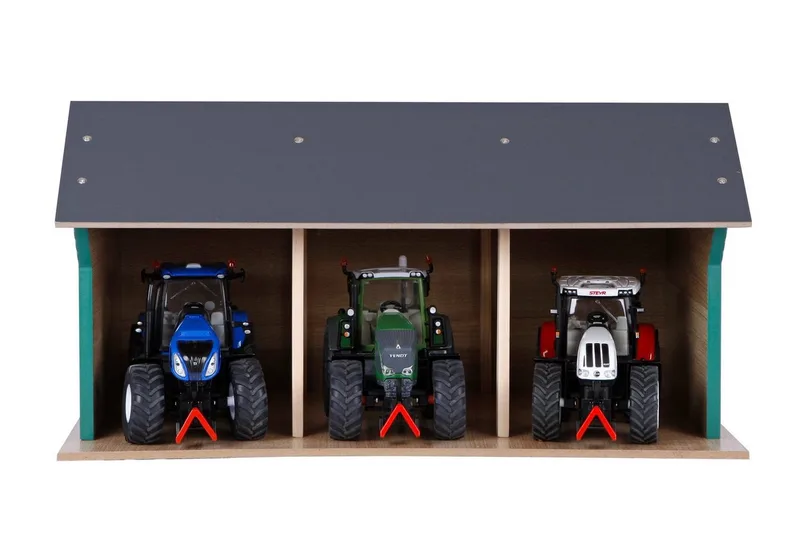 Hangar agricole 1:32 de Kids Globe en Vert – photo du produit 4 sur 5