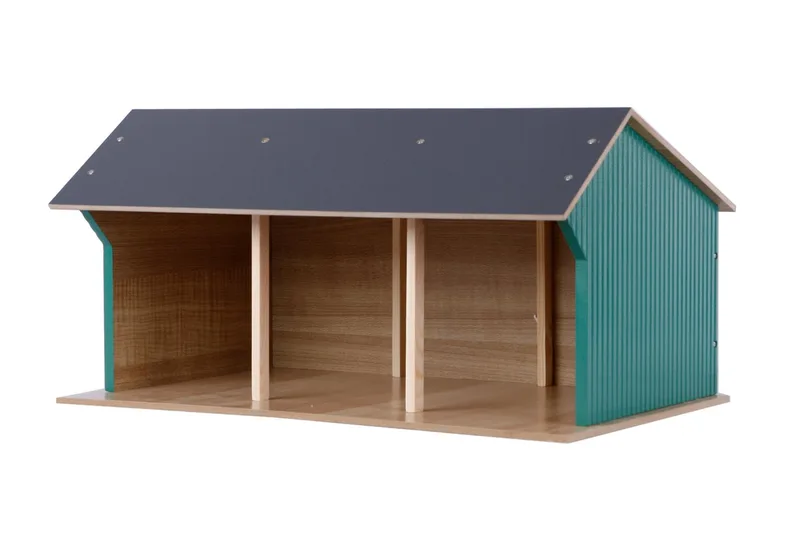 Hangar agricole 1:32 de Kids Globe en Vert – photo du produit 3 sur 5