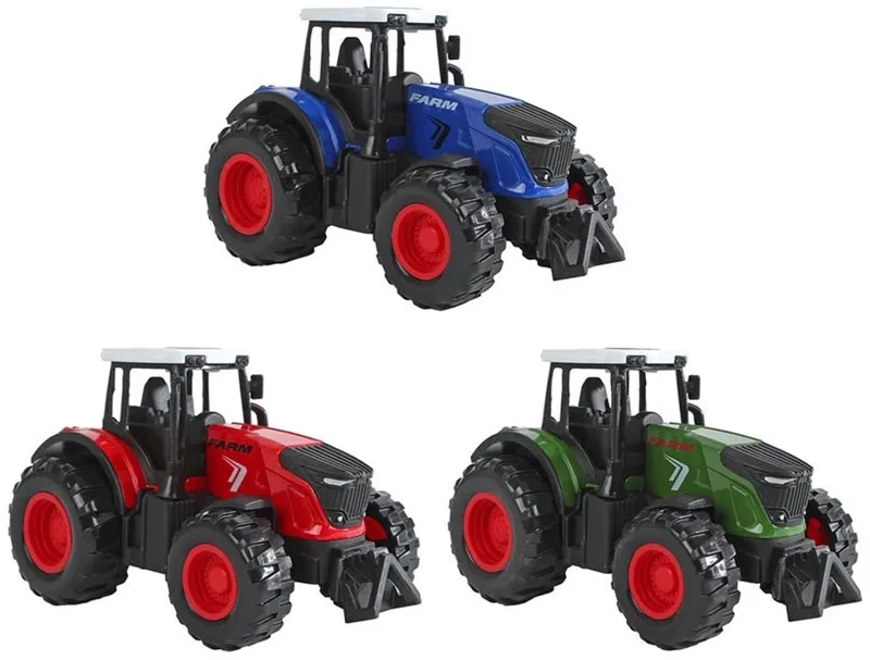 Metal pull back tractor, 12 cm by Kids Globe in Multicolour – product photo
