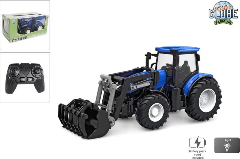 RC Tractor met Frontlader - Blauw von Kids Globe in Mehrfarbig – Produktfoto