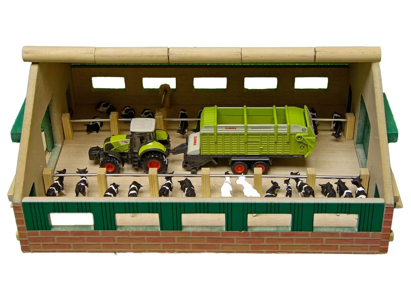 Kids Globe Ferme et étable à vaches 1:87, dimensions 24 x 30 cm, toit de Kids Globe – photo du produit
