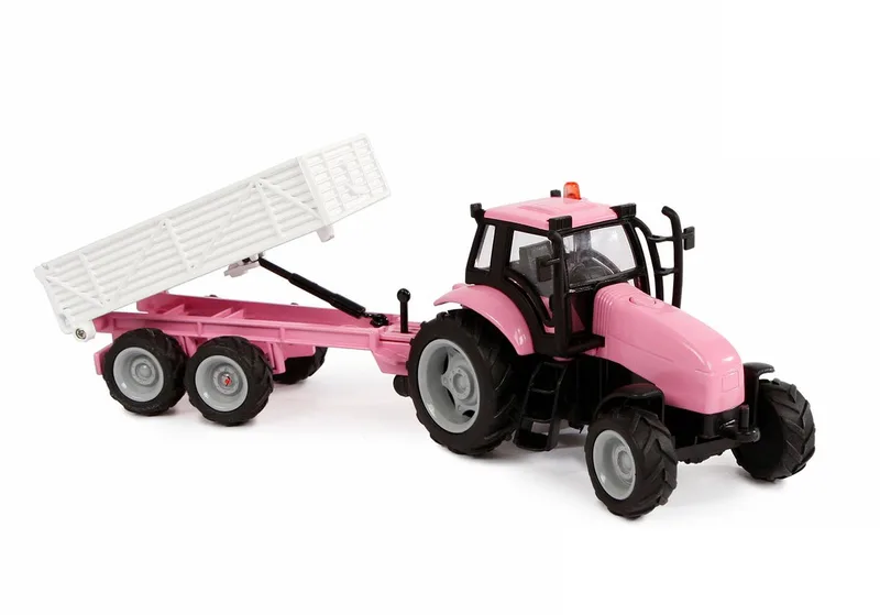 tractor met Aanhanger Die Cast met Licht en Geluid - 25cm van Kids Globe in Meerkleurig – productfoto