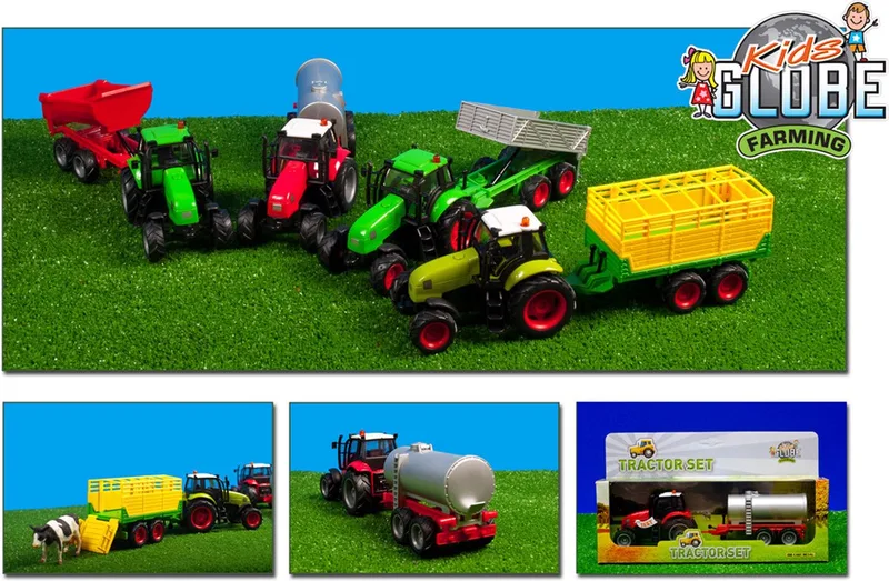 Tractor met Aanhanger Licht & Geluid 1:32 van Kids Globe in 3480653 – productfoto