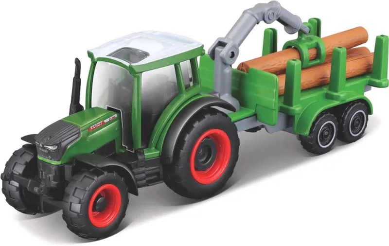 Fendt 209 TRACTOR WITH LOG TRAILER - MINI WORK MACHINE by Maisto in Green – product photo