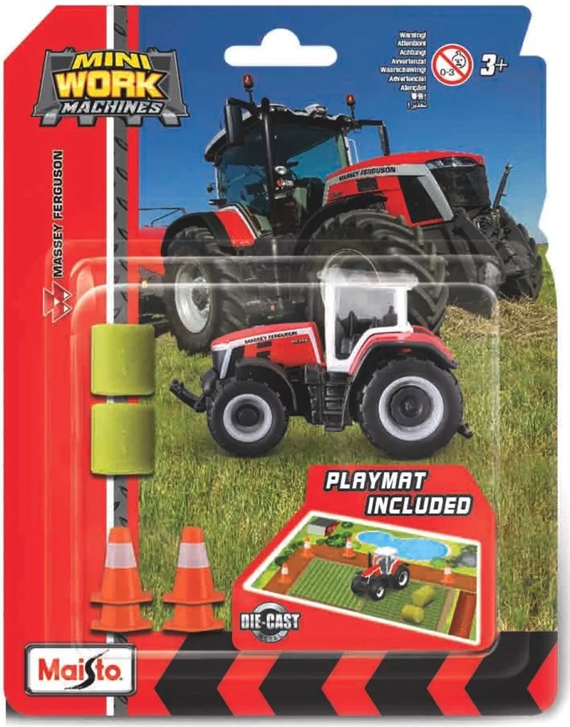 Massey Ferguson Playset - Modelauto - Schaal 3" by Maisto in Red, White, Black – product photo