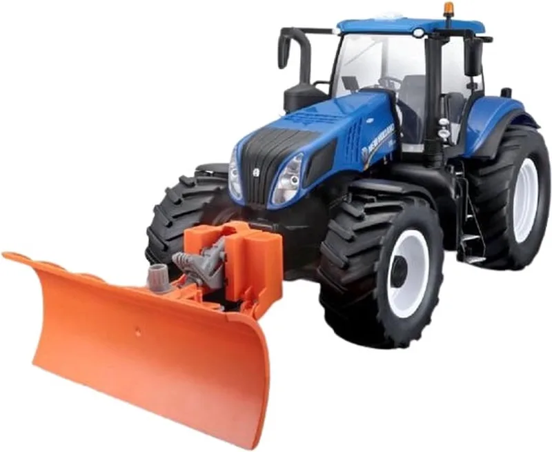 Tech New Holland T8.320 SNOW PLOW - 27Mhz (3 Bands) battery not incl. schaalmodel 1:16 by Maisto in Blue – product photo