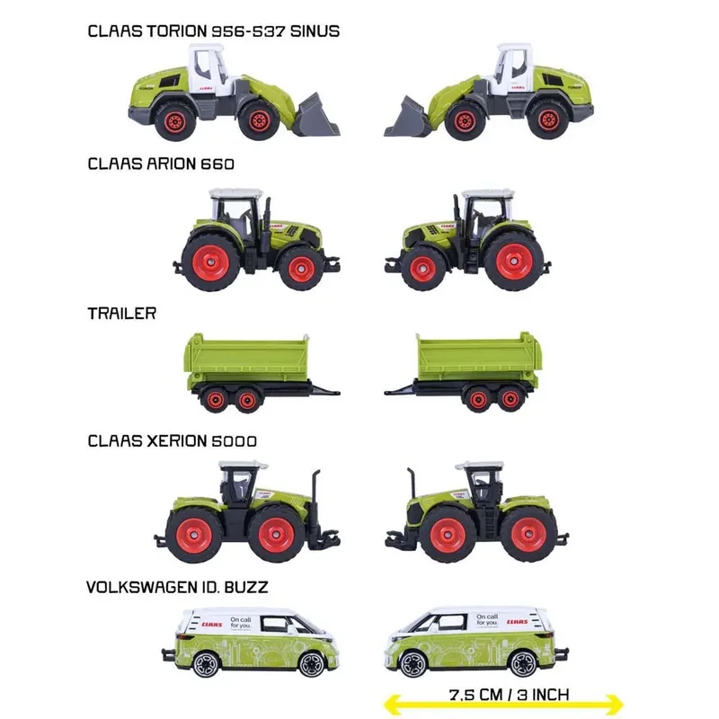 Geschenkdoos 5 model tractor's Claas - Die cast schaal 1:64 - 8503105002 von Majorette in Mehrfarbig – Produktfoto 4 von 6