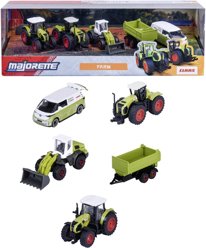 Geschenkdoos 5 model tractor's Claas - Die cast schaal 1:64 - 8503105002 von Majorette in Mehrfarbig – Produktfoto 1 von 6