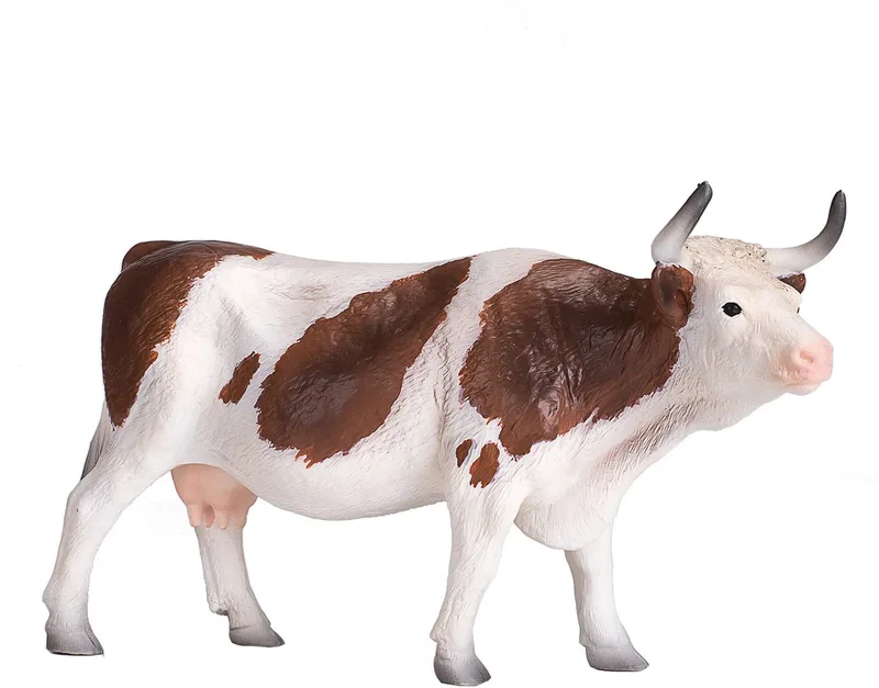 Farmland Simmental Koe - 387220 van Mojo in Bruin, Wit – productfoto
