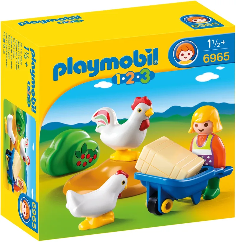 123 Boerin met haan en kip - 6965 by Playmobil in Multi colour – product photo