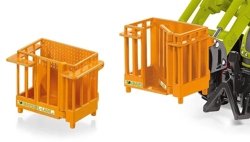 3661 FARMER Bressel und Lade Frontlader Anbaugeräte, Modellfahrzeug von Siku in Orange – Produktfoto 5 von 5