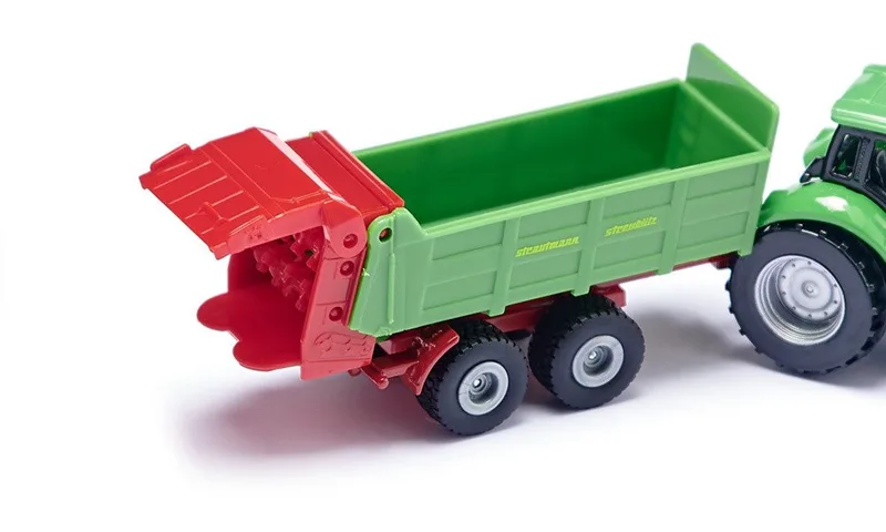 DEUTZ-FAHR with universal Strautmann manure spreader – 1673 fra Siku – produktbillede 4 af 5