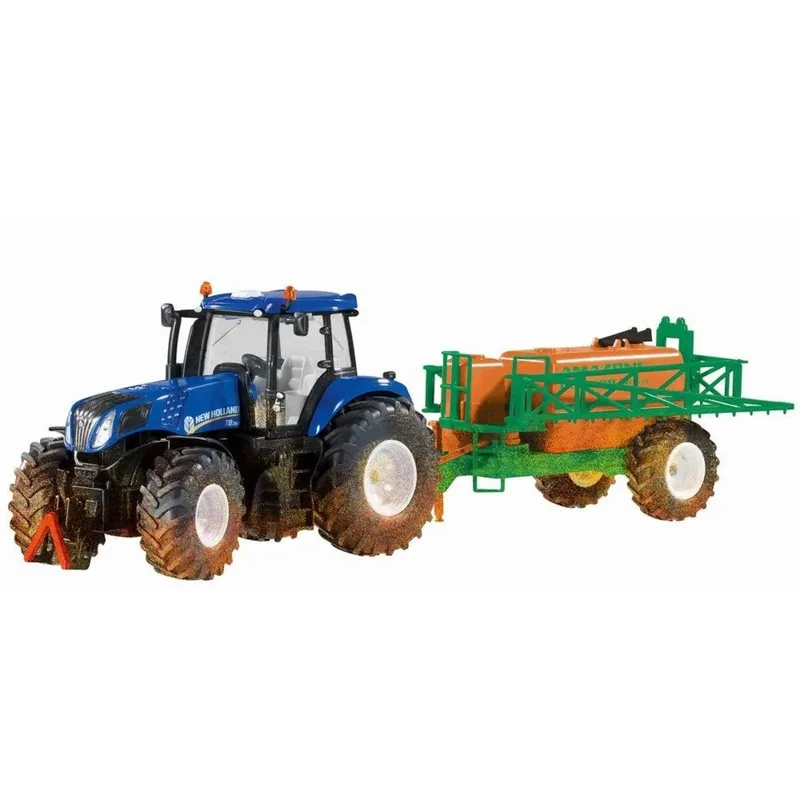 SIKU 8511 New Holland Traktor mit Feldspritze und Mini DVD van Siku – productfoto