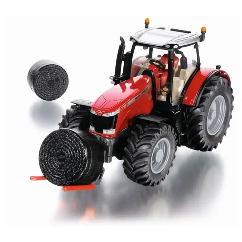 SIKU 8614 1:32 Massey Ferguson MF8680 mit Ballentransportgabel und 2 schwarzen Ballen von Siku – Produktfoto