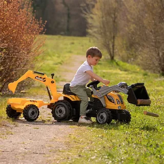 Builder Max tractor + trailer de Smoby en Jaune – photo du produit 5 sur 6