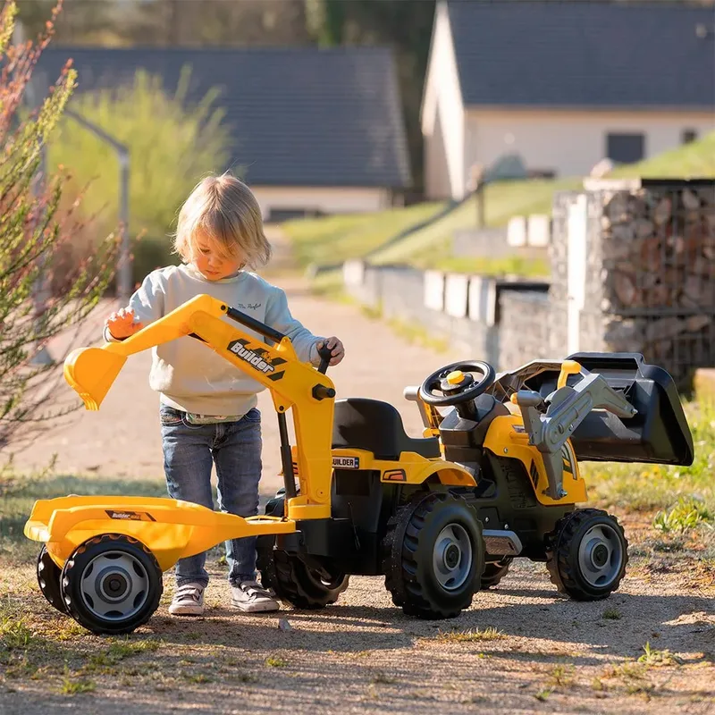 Builder Max tractor + trailer de Smoby en Jaune – photo du produit 6 sur 6