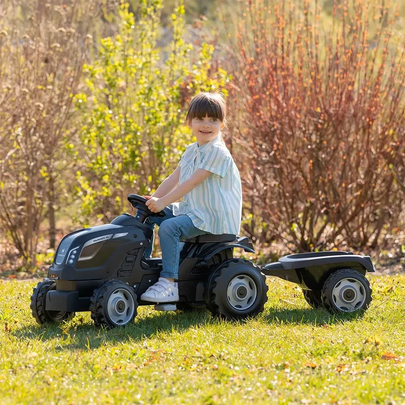 Farmer XL Black tractor + trailer von Smoby in Schwarz – Produktfoto 4 von 6
