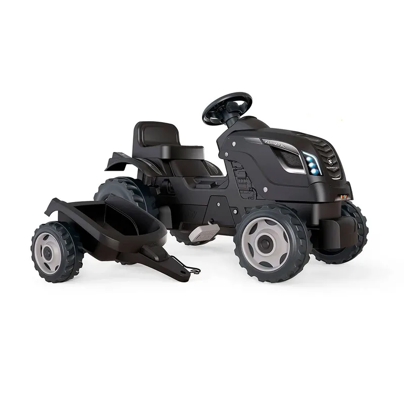 Farmer XL Black tractor + trailer von Smoby in Schwarz – Produktfoto 2 von 6
