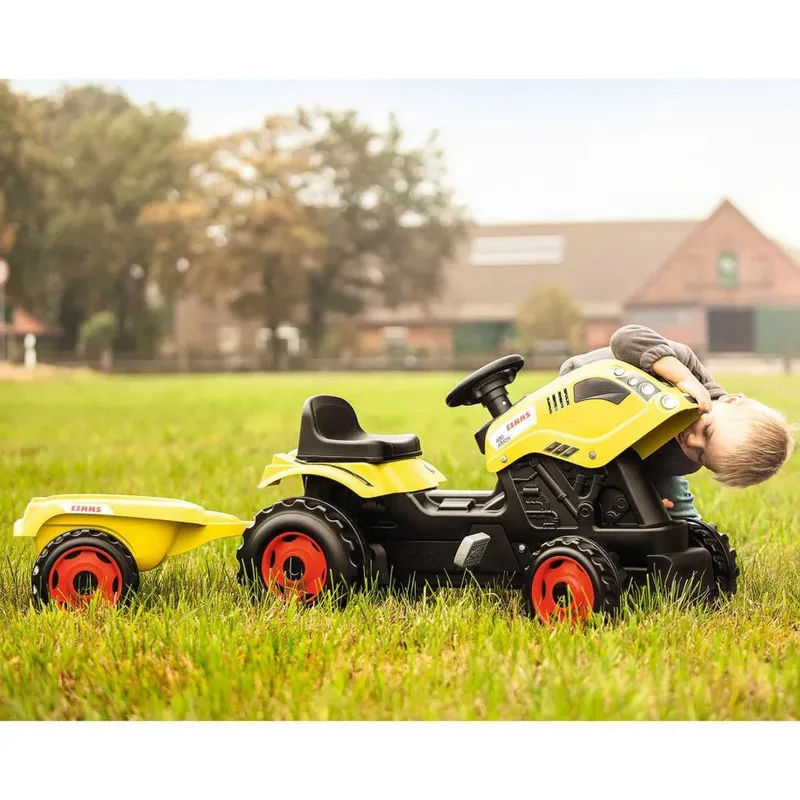 Traptractor - Claas Farmer Xl Traktor + Aanhangwagen von Smoby in Grün – Produktfoto 4 von 6