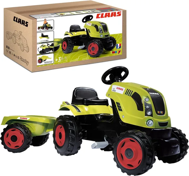 Traptractor - Claas Farmer Xl Traktor + Aanhangwagen