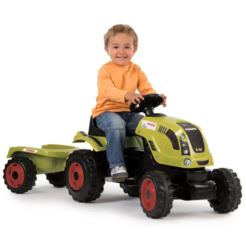 Traptractor - Claas Farmer Xl Traktor + Aanhangwagen von Smoby in Grün – Produktfoto 2 von 6