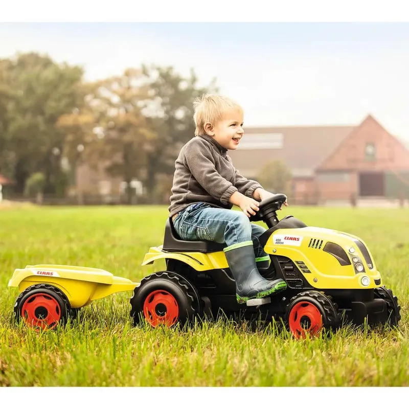 Traptractor - Claas Farmer Xl Traktor + Aanhangwagen von Smoby in Grün – Produktfoto 5 von 6