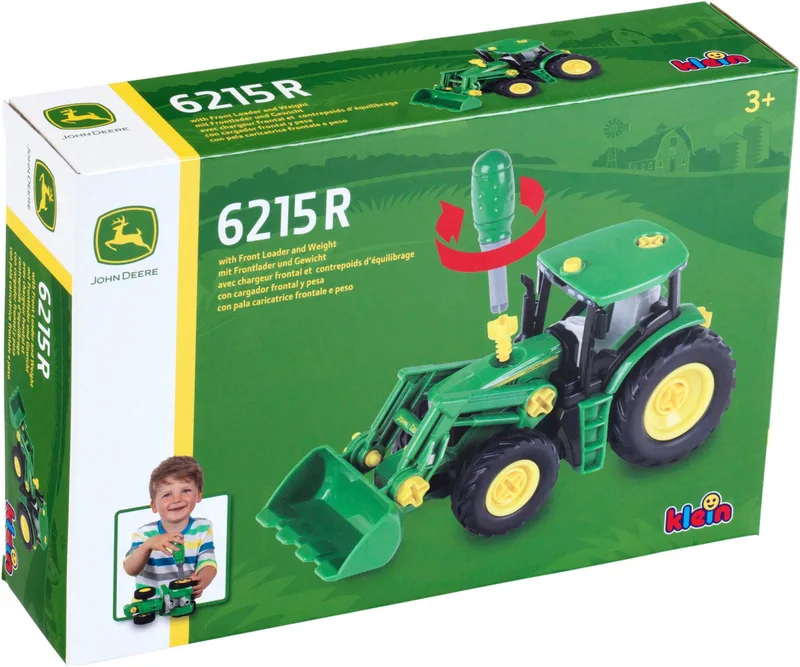 Tracteur jouet John Deere avec chargeur frontal de Theo Klein en Vert – photo du produit 4 sur 5