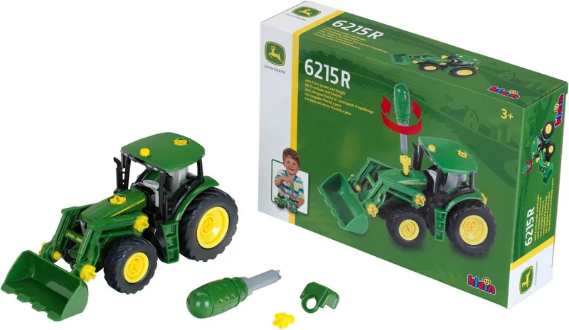 Tracteur jouet John Deere avec chargeur frontal de Theo Klein en Vert – photo du produit 5 sur 5