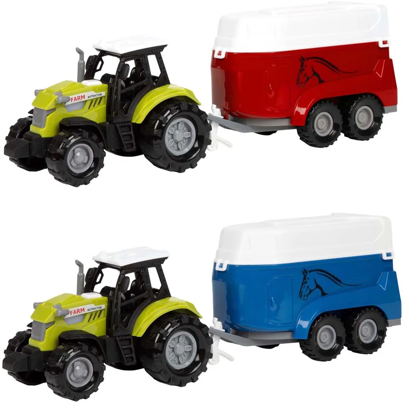 Ackers Ville Tractor en Trailer met Licht en Geluid, 10cm de Toi-Toys en Multicolore – photo du produit