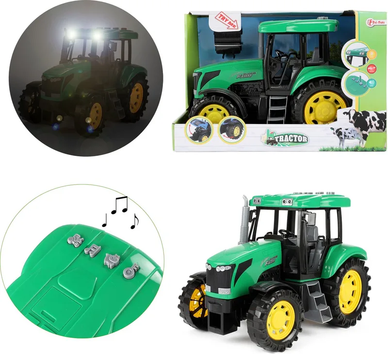 Tractor DeLuxe met licht en geluid von Toi-Toys in Grün – Produktfoto