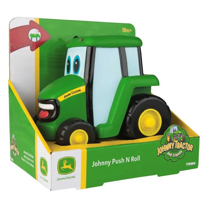Duw en Roll Johnny Tractor - John Deere von TOMY in Grün – Produktfoto 2 von 5