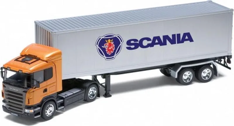 Scania R470 Tractor Trailer 1:32 by Welly in Orange – product photo