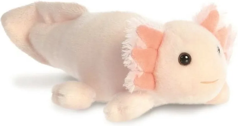 Eco Nation pluche knuffeldier Axolotl - 20 cm - Waterdieren thema speelgoed fra Aurora i Lyserød – produktbillede
