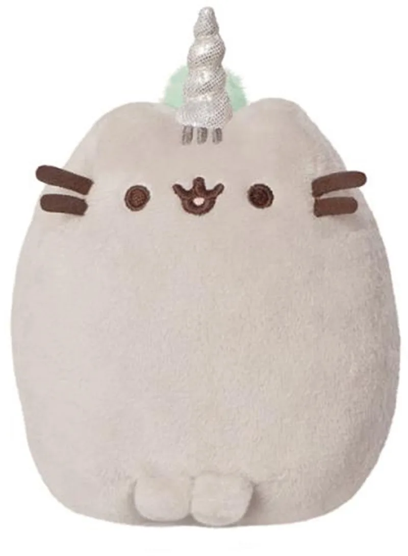 GmbH, Knuffel Mascotte 14cm Pusheenicorn Eenhoorn Ultrazacht från Aurora i Ljusgrå – produktbild