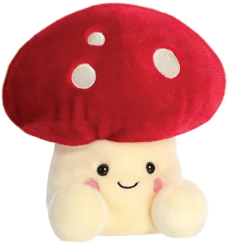 Knuffel - Amanita Mushroom - Rood met Witte Stippen Paddestoel fra Aurora i Beige – produktbillede