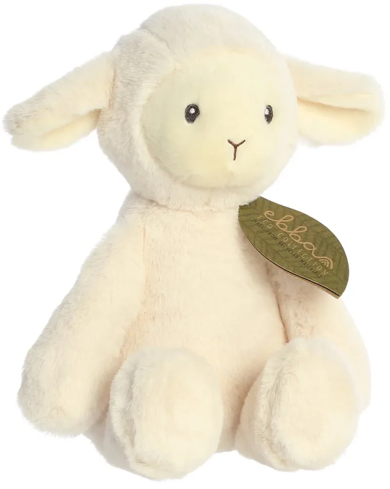 Knuffel - Ebba Eco Laurin Lamb fra Aurora i Hvid – produktbillede