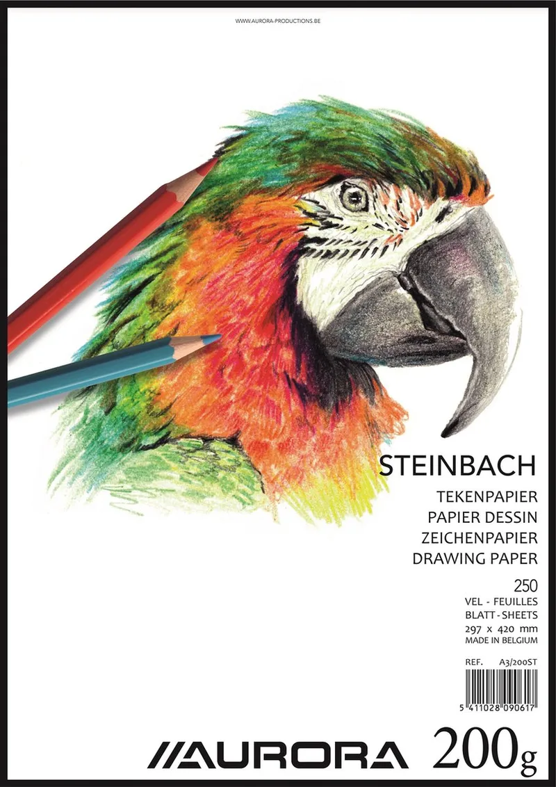 losse Tekenvellen Steinbach Papier A3, pak met 250 vel de Aurora en Blanc – photo du produit
