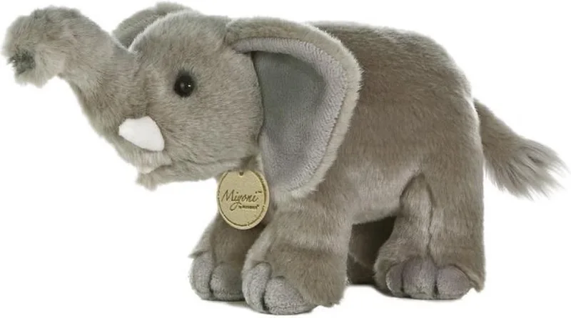 olifant knuffel Miyoni 28 cm pluche van Aurora in Grijs – productfoto