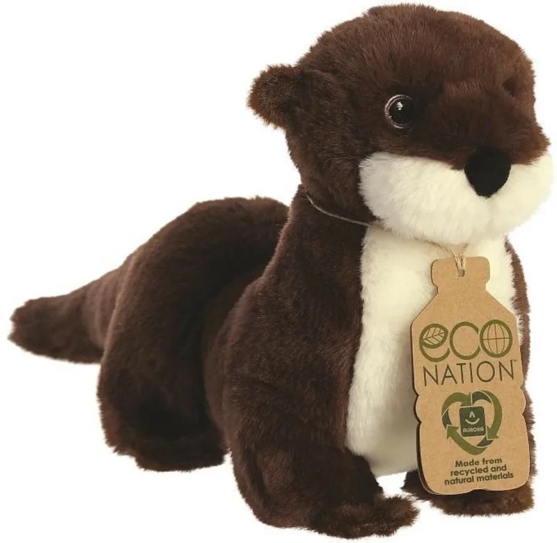 Otter knuffel - pluche rivier otter - 34 cm - waterdieren thema von Aurora in Braun – Produktfoto