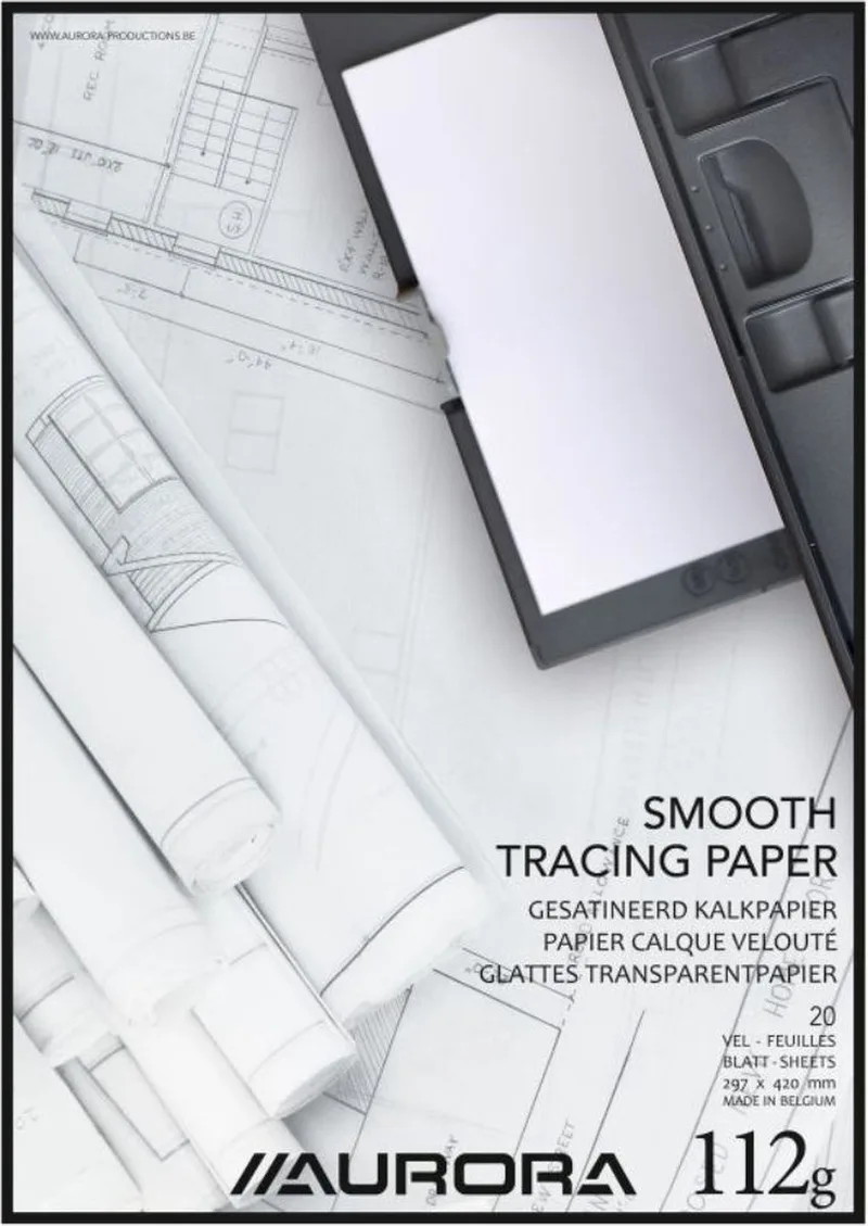 Overtrekpapier - Gesatineerd Kalkpapier - voor Printer - A3 - 112g - 20 vel by Aurora in White – product photo