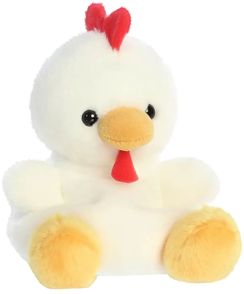 Palm Pals - Cooper Chicken knuffel - 13 cm - Pluche från Aurora i Vit – produktbild